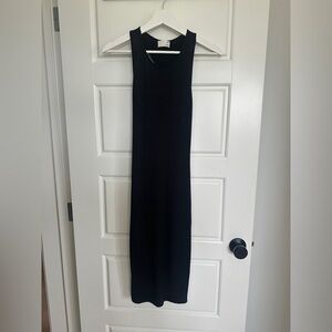 Aritzia Wilfred Black Maxi Dress V-Neck Sleeveless